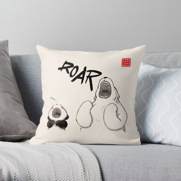 Yawn vs. Roar Throw Pillow