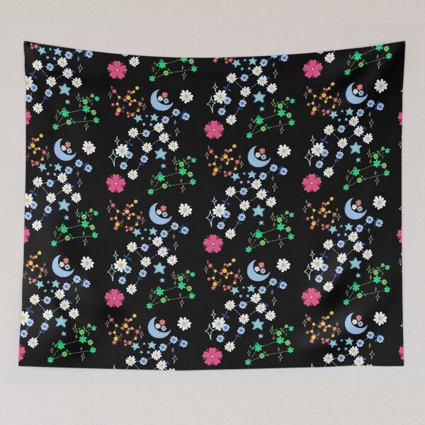 Item preview, Flowers night sky designed and sold by avocadissimo.