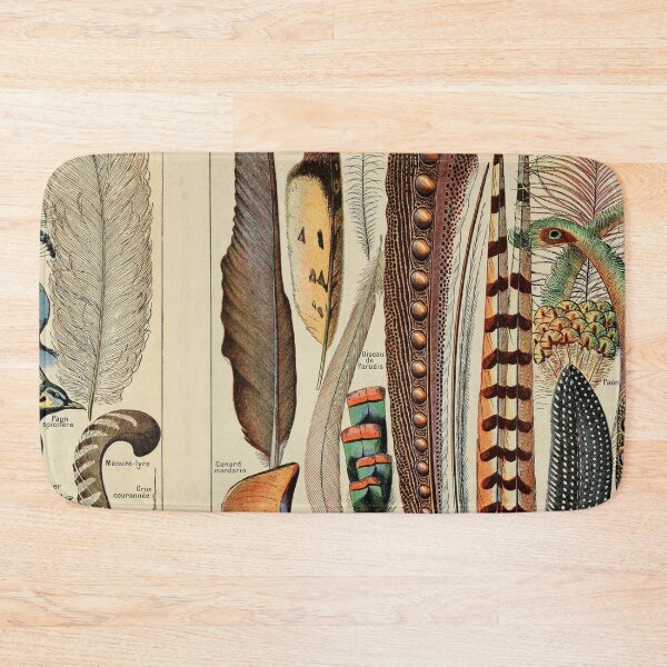 Item preview, Bird feather types plumes-pour tous chart poster art - Adolphe Millot  designed and sold by Vintage Designs +.