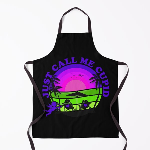 Item preview, Just Call Me Cupid - Retro Beach Sunset - Purple Green designed and sold by NoMatterLab.