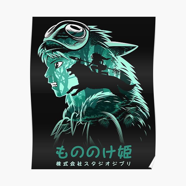 Poster Princess Mononoke Redbubble