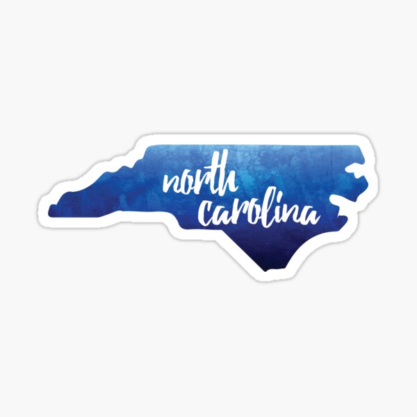 North Carolina - blue watercolor Sticker
