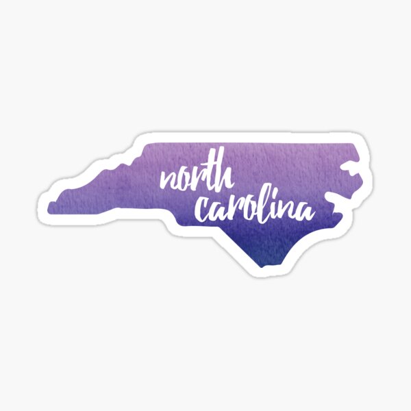 North Carolina - purple watercolor Sticker