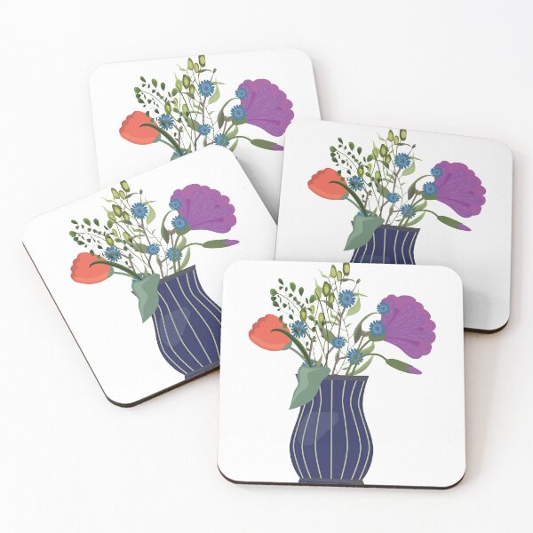 Item preview, Vase with flowers and leaves (2) designed and sold by Doucheka.