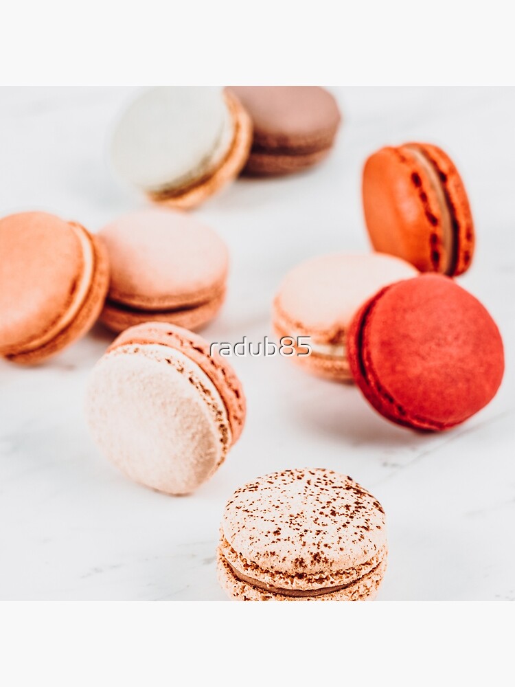 Fruit Macaron Print, Macarons Sweets On Marble, Minimal Cookie