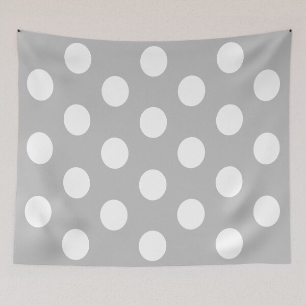 Item preview, Large WHITE and SILVER GREY POLKA DOTS designed and sold by RachelMacht.