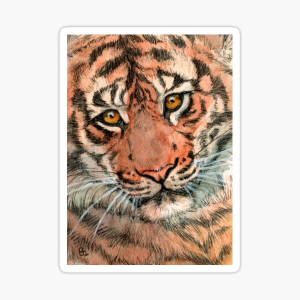 Tiger portrait 884 Sticker