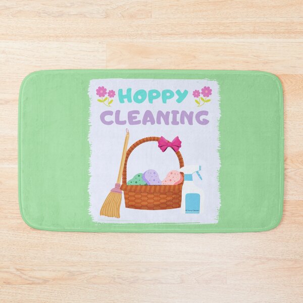Item preview, Hoppy Cleaning Fun Housekeeping Humor With Broom Sponges And Spray Bottle designed and sold by SavvyCleaner.