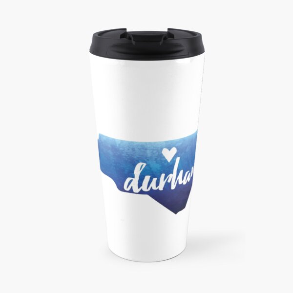 Durham, North Carolina - blue watercolor Travel Mug