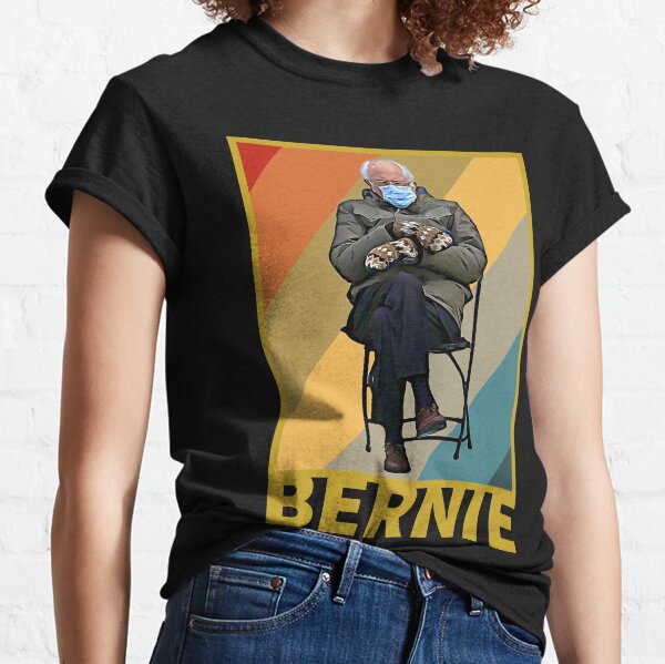 Bundled Up Bernie Meme - Mitaines drôles assis sur une chaise T-shirt classique
