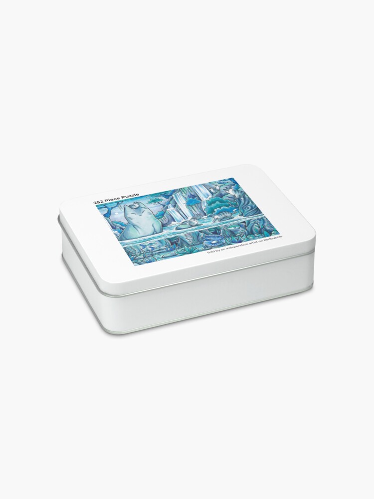 Alternate view of Mysterious Jungle Cat Pond Jigsaw Puzzle