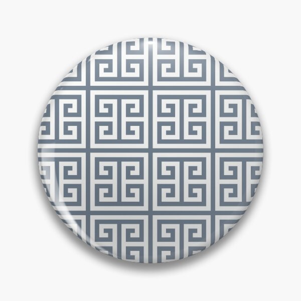 Item preview, Greek Key Slate Gray And White Pattern designed and sold by rewstudio.