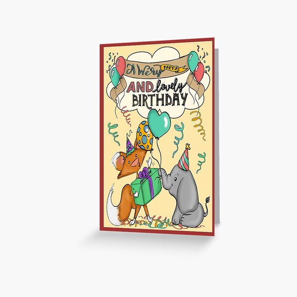 Happy birthday animals wishes Greeting Card