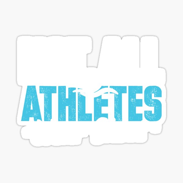"Not All Athletes Wear Shoes Funny Swimmers" Sticker for Sale by