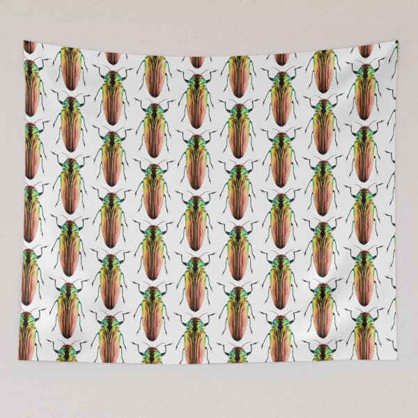 Item preview, Tricolor Metallic Jewel Beetle (Belionota sumptuosa) designed and sold by Tim Christensen.