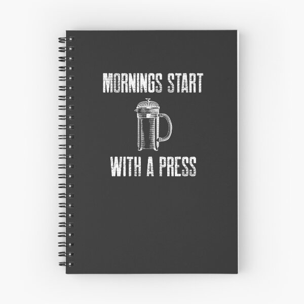 Item preview, Mornings Start With A Press - Funny French Press Cafe Barista Gift designed and sold by EricJP.