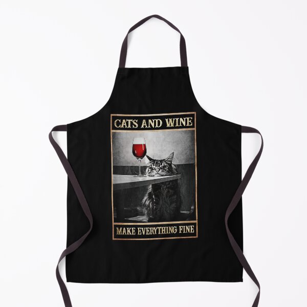 Item preview, Cat And Wine Make Everything Fine Gift Main Con Cat Lovers designed and sold by OwensdesignArt.