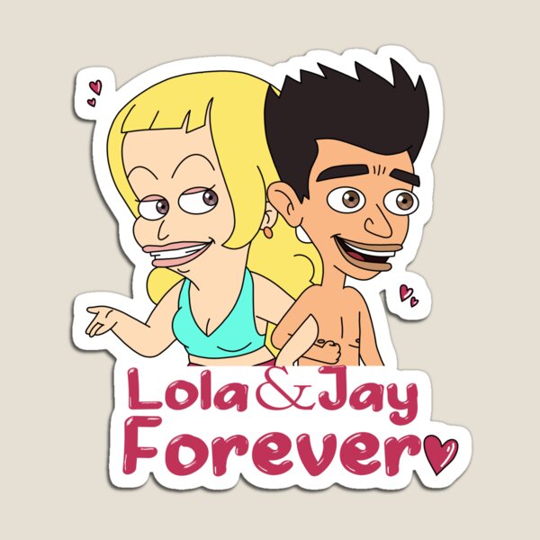 Aperçu de l'œuvre Big Mouth Lola et Jay Édition Saint-Valentin créée et vendue par betkakayd.