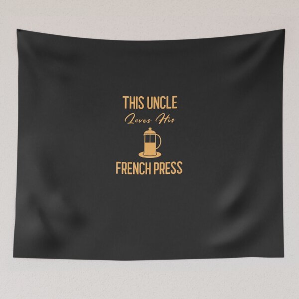 Item preview, This Uncle Loves His French Press - Funny Cafe Barista Gift designed and sold by EricJP.
