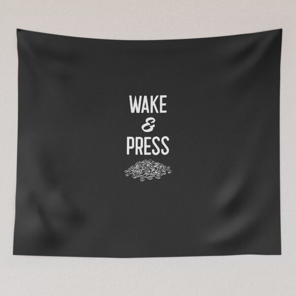 Item preview, Wake & Press - Funny French Press Cafe Barista Gift designed and sold by EricJP.