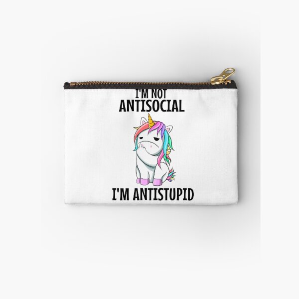 Item preview, AntiStupid Unicorn , I'M NOT ANTISOCIAL ,I'M ANTISTUPID designed and sold by Barbaroot.