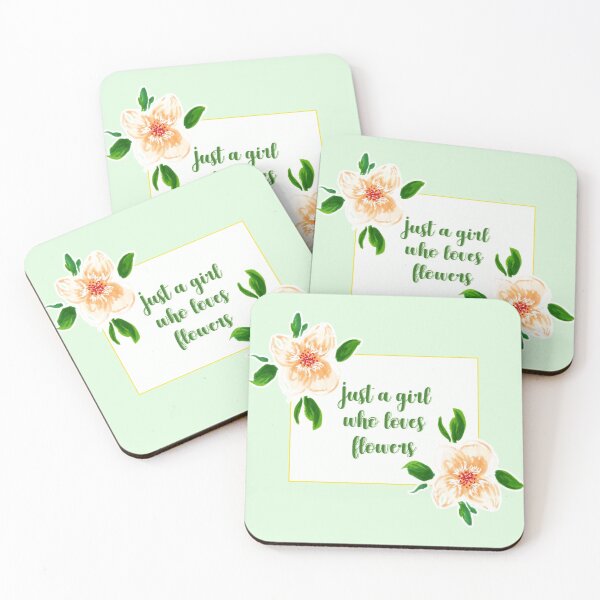 Item preview, Just a girl who loves flowers flower quote 1 designed and sold by DoodlesFlowers.