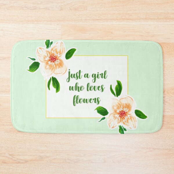 Item preview, Just a girl who loves flowers flower quote 1 designed and sold by DoodlesFlowers.