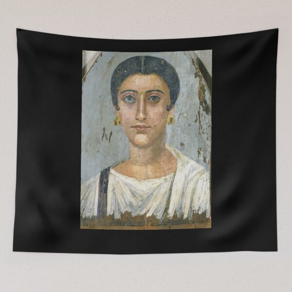 Item preview, Fayum mummy portrait ancient Egypt woman designed and sold by The-Roman-Lady.