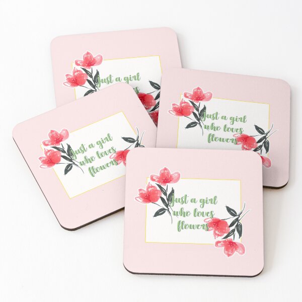 Item preview, Just a girl who loves flowers flower quote 4 designed and sold by DoodlesFlowers.