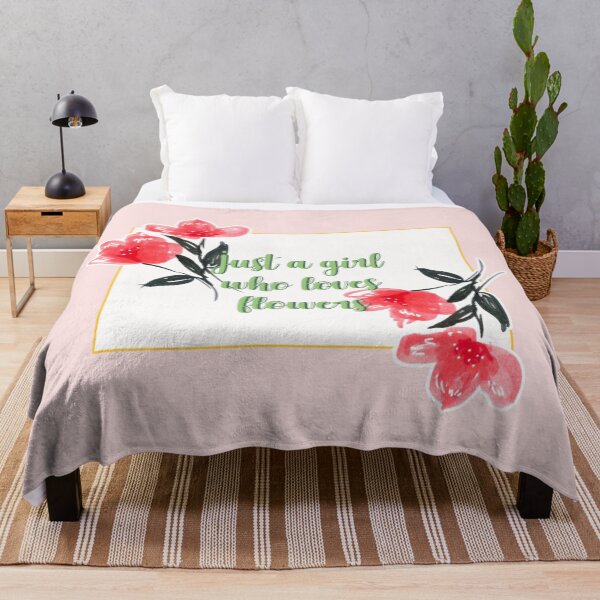 Item preview, Just a girl who loves flowers flower quote 4 designed and sold by DoodlesFlowers.