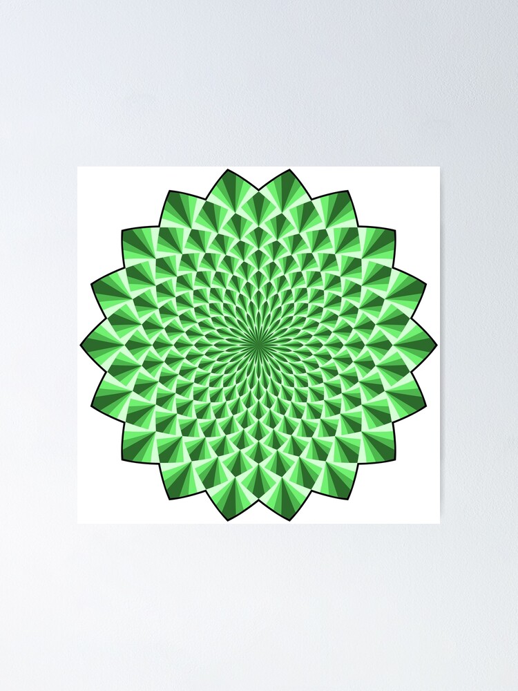 Abstract Mandala Canvas Pictures Illusion Spiral Blue Wall Art Large Poster 