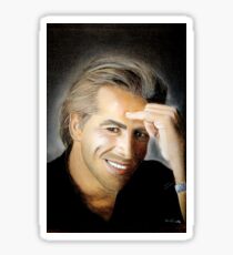 hand drawing with pastels "Don Johnson" Sticker