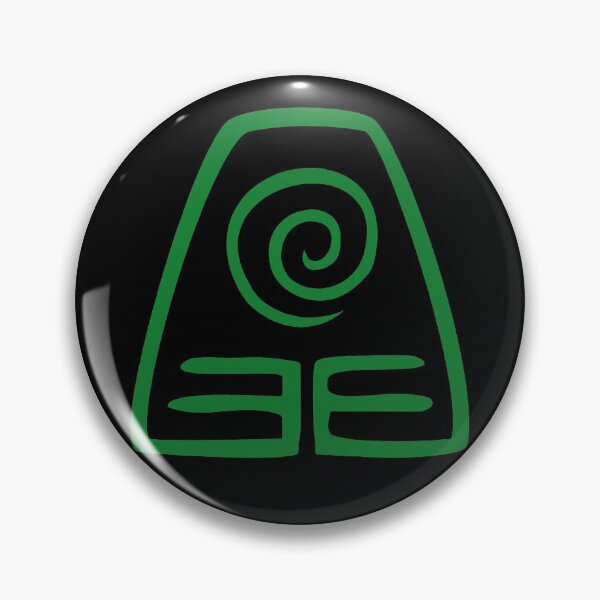 Item preview, Earth Kingdom Icon-black/green designed and sold by Friend of Frogs.