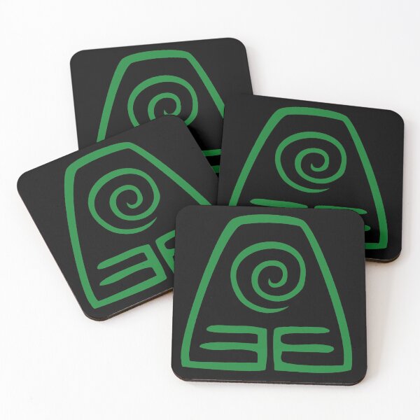 Item preview, Earth Kingdom Icon-black/green designed and sold by Friend of Frogs.