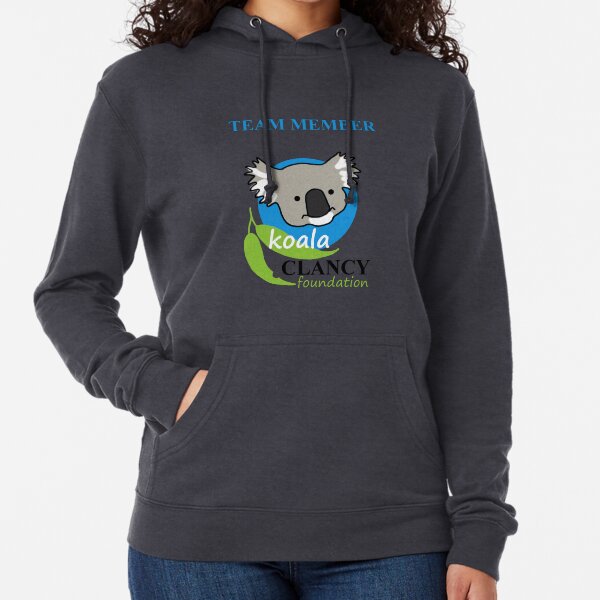 Koala Clancy Foundation Team Member - blue text Lightweight Hoodie