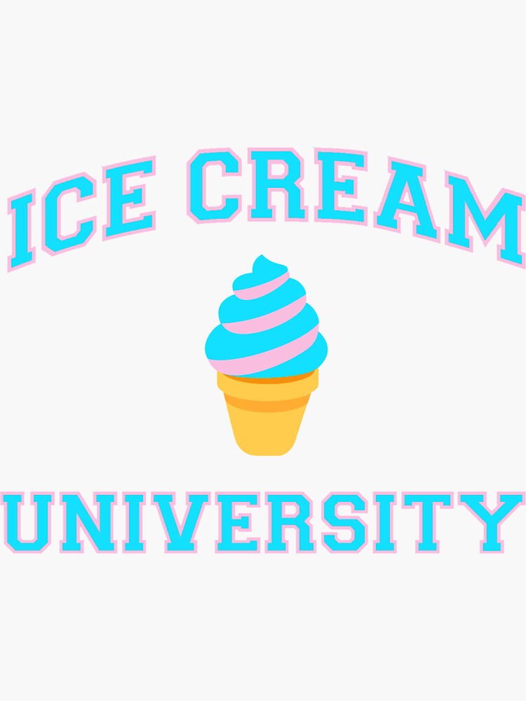 "Ice Cream University Pastel" Sticker for Sale by CombativeYeet Redbubble