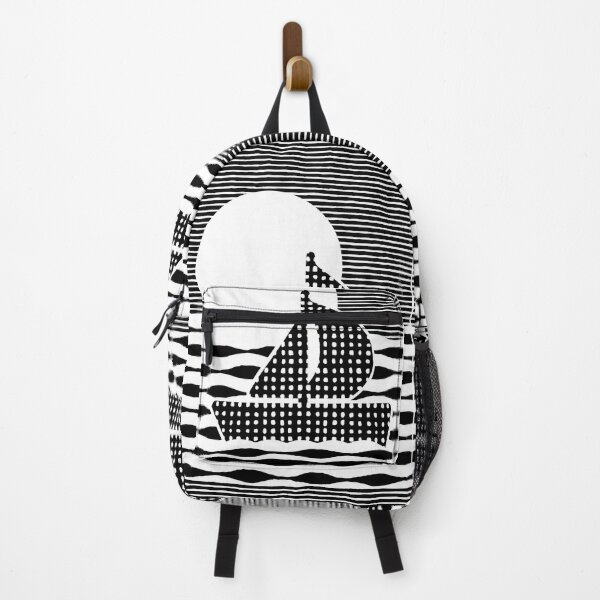 Item preview, Sea Scene Woodblock Print (Black) designed and sold by STUDIO-72.