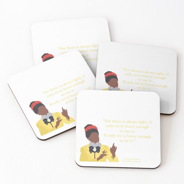 Item preview, Amanda Gorman “The Hill We Climb” Illustrated Quote Yellow designed and sold by Happiest-Camper.