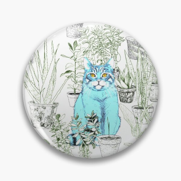 Item preview, Cat with houseplants designed and sold by WildDot.