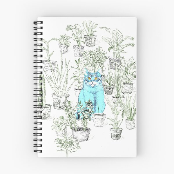 Item preview, Cat with houseplants designed and sold by WildDot.