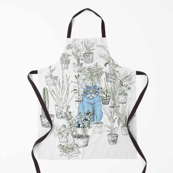 Item preview, Cat with houseplants designed and sold by WildDot.