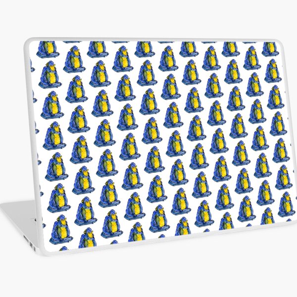 Sitting Blue Monkey Laptop Skin