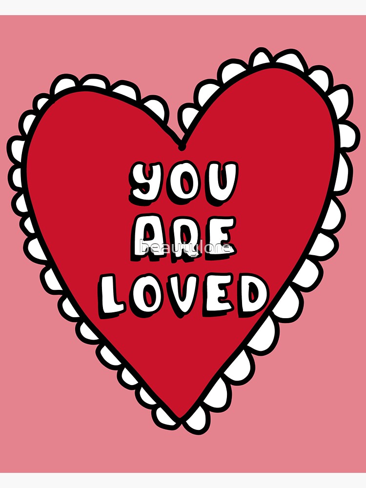 Thumbnail 3 of 3, Sticker, You are loved designed and sold by beautylore.