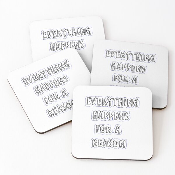 Item preview, Everything Happens for a Reason Blue outlined sticker/design designed and sold by chloeeamartin.