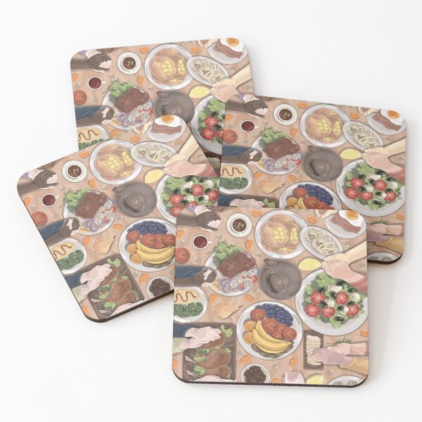 Item preview, Gathering of Family and Friends Over Food And Holding Hands designed and sold by Alicia Chee.