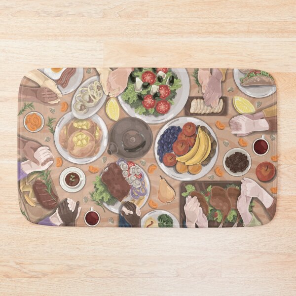 Item preview, Gathering of Family and Friends Over Food And Holding Hands designed and sold by Alicia Chee.