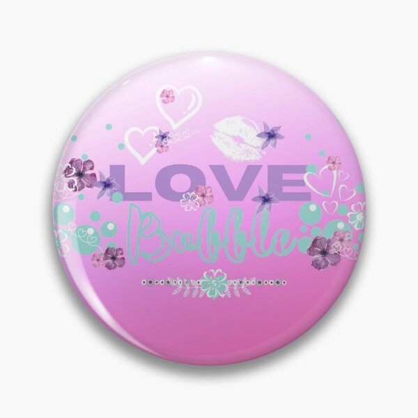 Item preview, Love Bubble, pink, purple, turquoise, love hearts, kisses, bubbles designed and sold by zanybay.