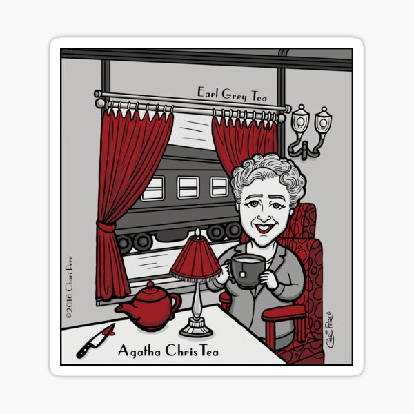 Agatha ChrisTea Sticker