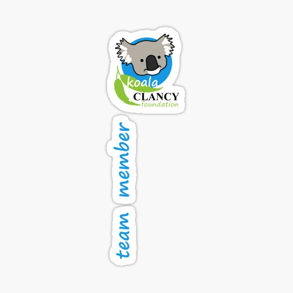 Koala Clancy Foundation Team Member small logo blue Sticker