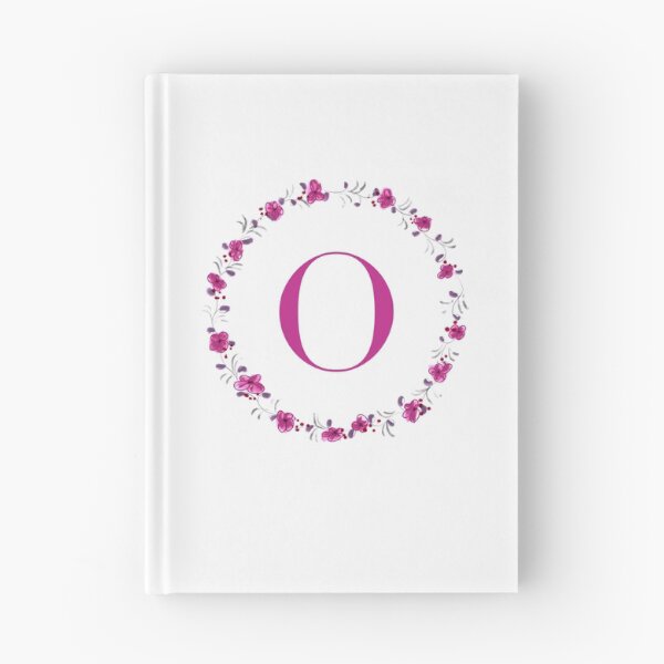 Item preview, Letter O monogram with fuchsia colored flowers and leaves designed and sold by Createlikeamom.
